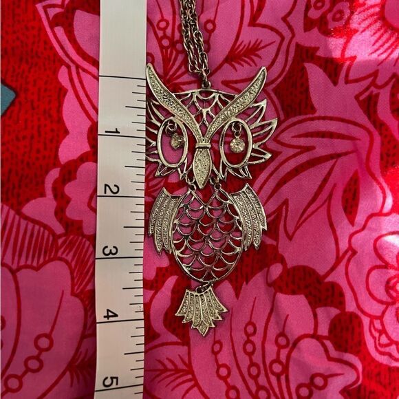 Vintage Owl Intellectual Statement Necklace - Picture 8 of 9